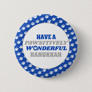 Badge Rond 5 Cm Ayez une Hanoukka Merveilleuse et louable
