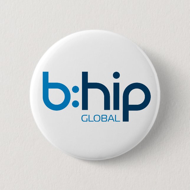 Badge Rond 5 Cm b:hip button - white (Devant)