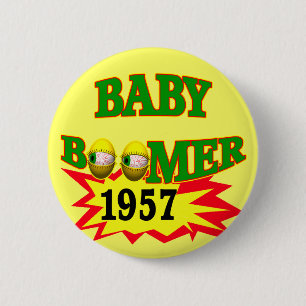 Badge Rond 5 Cm Baby boomer 1957