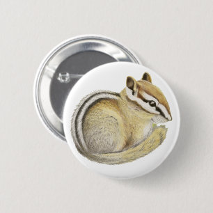 Badge Rond 5 Cm Baby Chipmunk