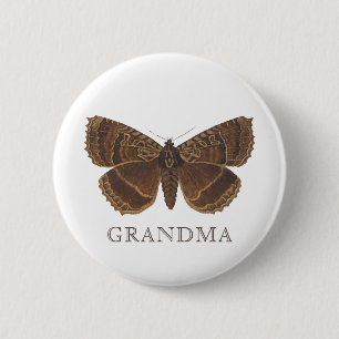 Badge Rond 5 Cm Baby shower à papillon élégant Woodland