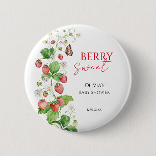 Badge Rond 5 Cm Baby shower Berry Sweet Strawberry