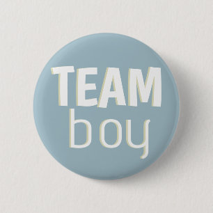 Badge Rond 5 Cm Baby shower bleu Dusty