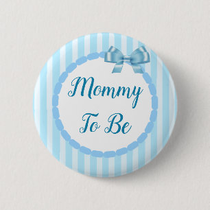 Badge Rond 5 Cm Baby shower Bleu Maman À Être