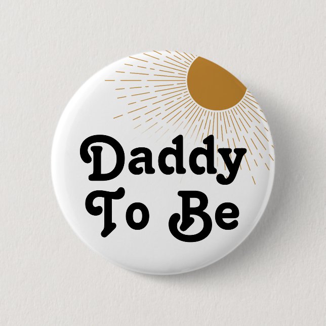 Badge Rond 5 Cm Baby shower Editable Papa (Devant)