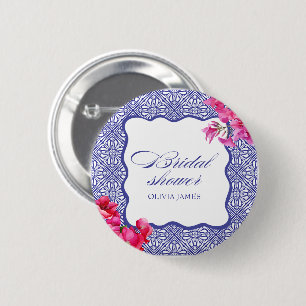 Badge Rond 5 Cm Baby shower italien sous bougainvillea