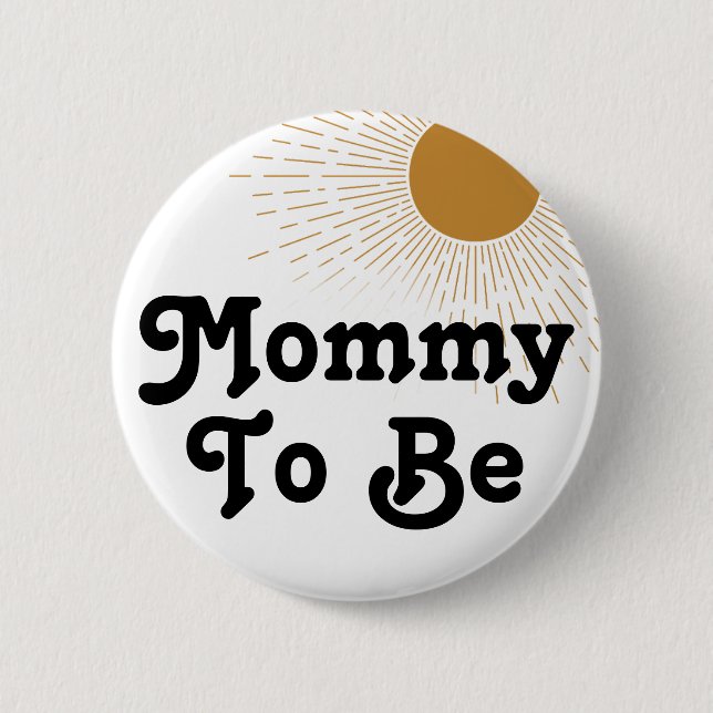Badge Rond 5 Cm Baby shower Modifiable Mommy (Devant)