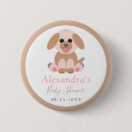 Badge Rond 5 Cm Baby shower Neutre Personnalisé Chiot