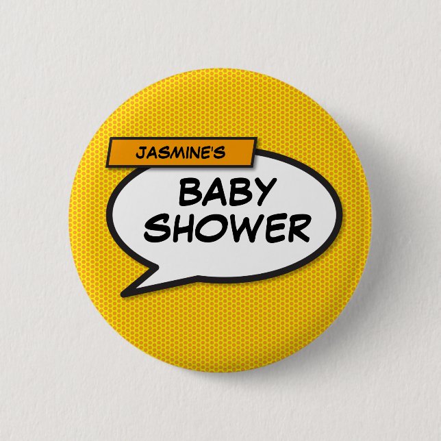 Badge Rond 5 Cm Baby shower personnalisé Funny moderne (Devant)