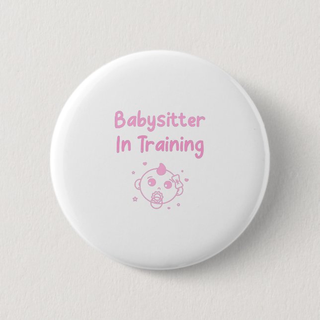 Badge Rond 5 Cm Babysitter En Formation (Devant)