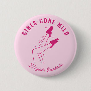 Badge Rond 5 Cm Bachelorette Spa rose pâle