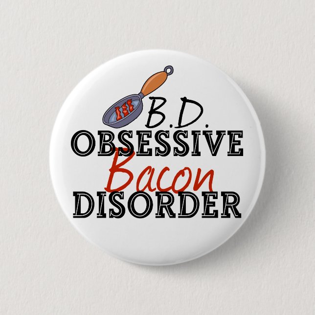 Badge Rond 5 Cm Bacon drôle (Devant)