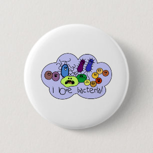 Badge Rond 5 Cm Bactéries d'amour