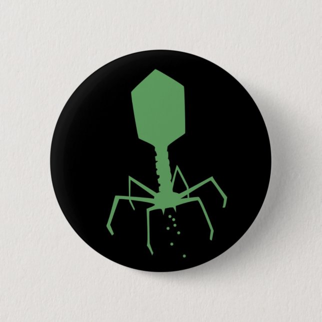 Badge Rond 5 Cm Bactériophage (Devant)