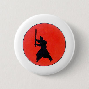 Badge Rond 5 Cm Badge Arrondi Japonais Bushido 6 Cm