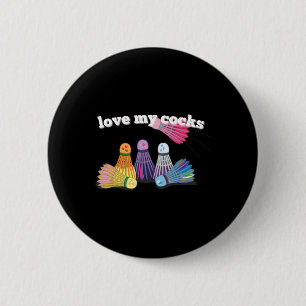 Badge Rond 5 Cm Badminton Buddies - Shuttle Sweethearts Fun &amp; 
