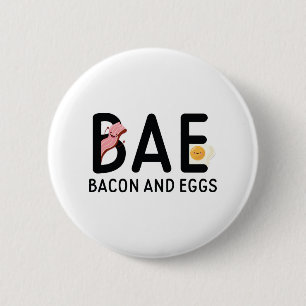Badge Rond 5 Cm BAE Bacon Et Oeufs