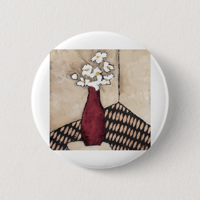 Badge Rond 5 Cm BAG05 Vase.tif rouge (Devant)