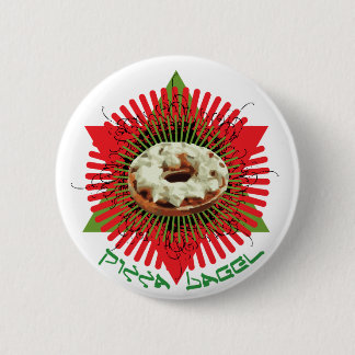 Badge Rond 5 Cm Bagel de pizza : Italien juif