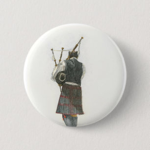 Badge Rond 5 Cm Bagpiper