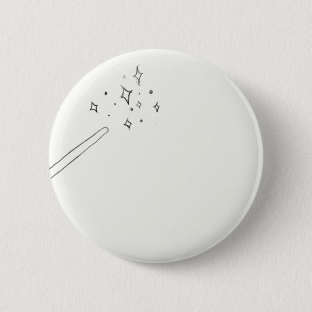 Badge Rond 5 Cm Baguette magique (Devant)