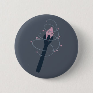 Badge Rond 5 Cm Baguette Magique d'Halloween Sorcière