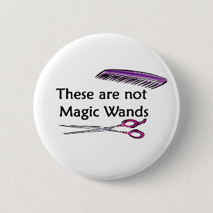 Badge Rond 5 Cm BAGUETTES MAGIQUES de cheveux