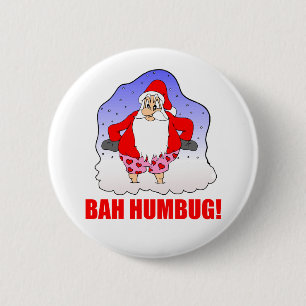 Badge Rond 5 Cm Bah Humbug, bouton
