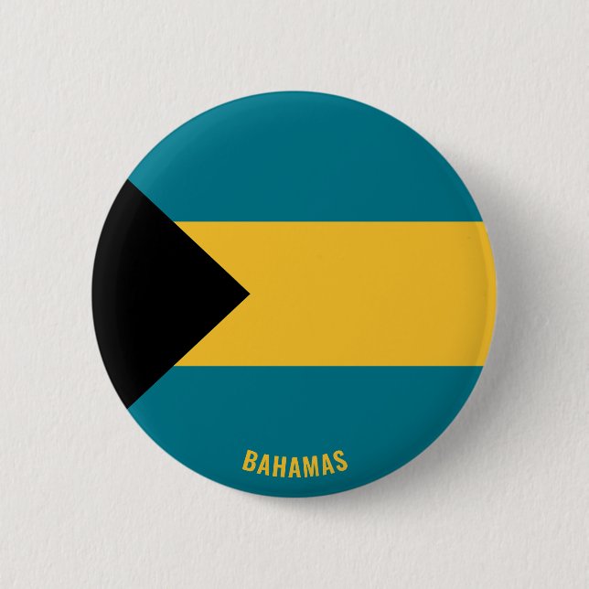 Badge Rond 5 Cm Bahamas Drapeau charmant patriotique (Devant)