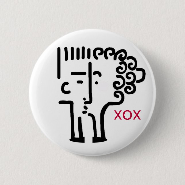 Badge Rond 5 Cm Baiser (Devant)