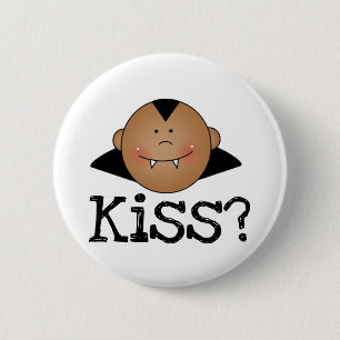 Badge Rond 5 Cm Baiser africain-américain Dracula