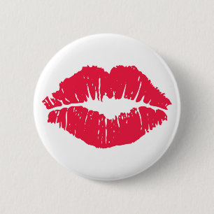 Badge Rond 5 Cm Baiser de rouge à lèvres