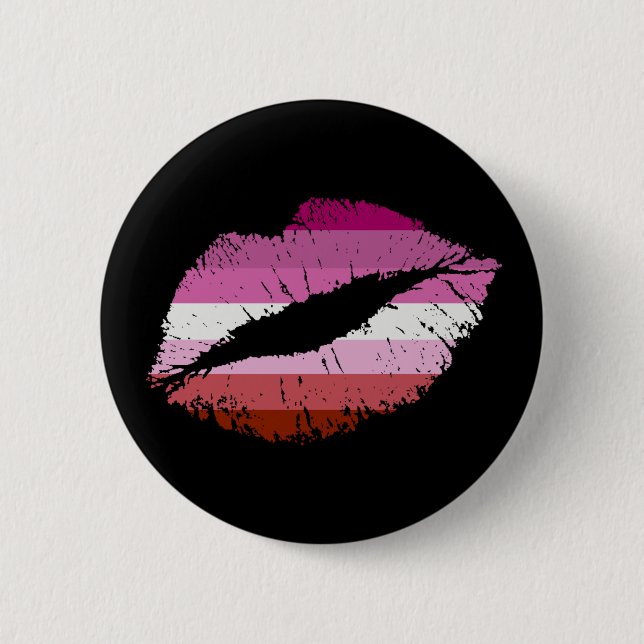 Badge Rond 5 Cm Baiser lesbien (Devant)