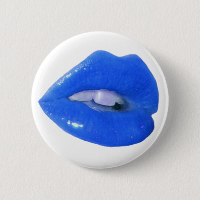 Badge Rond 5 Cm Baiser toxique bleu (Devant)