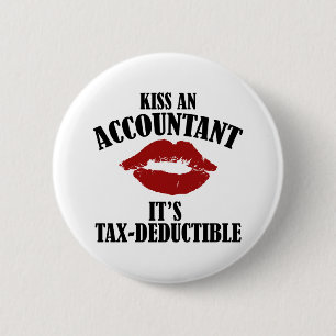 Badge Rond 5 Cm baiser un comptable drôle CPA