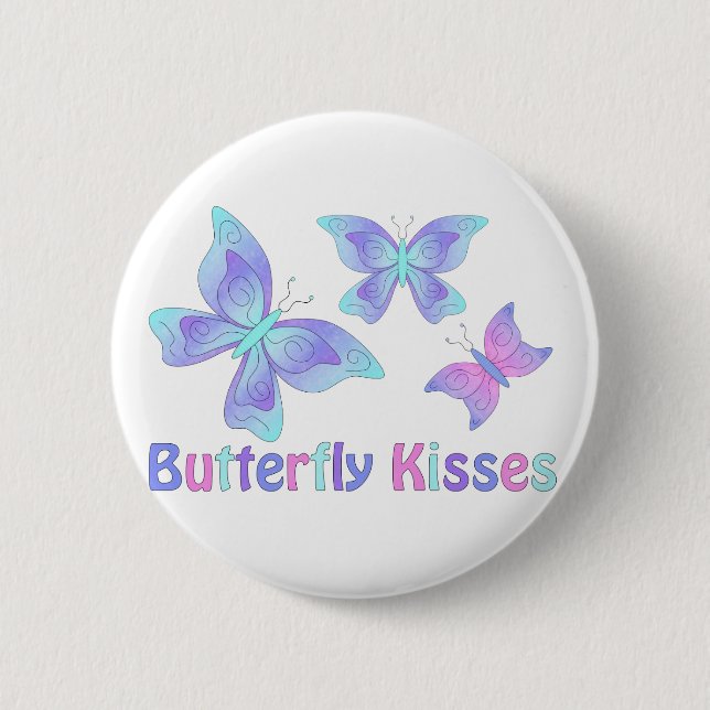 Badge Rond 5 Cm Baisers de papillon (Devant)