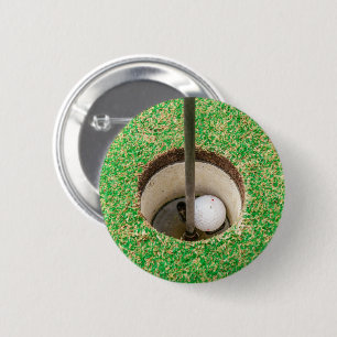 Badge Rond 5 Cm Bal de golf à Trou