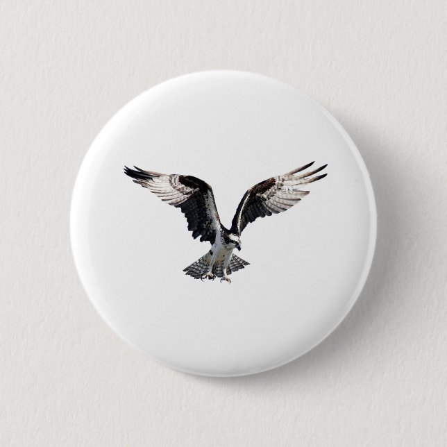 Badge Rond 5 Cm Balbuzard en vol (Devant)