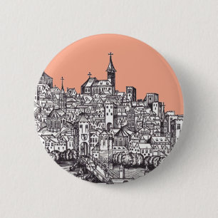 Badge Rond 5 Cm Bâle ville du nord-ouest de la Suisse