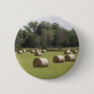 Badge Rond 5 Cm Bales de foin
