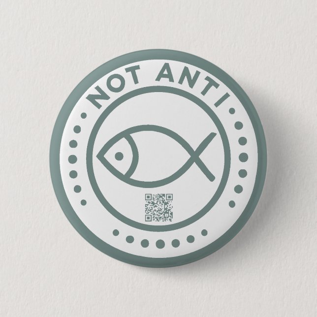 Badge Rond 5 Cm Balise gris de cuirassé NotAntiFish (Devant)