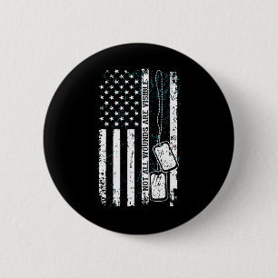 Badge Rond 5 Cm Balise militaire visible de toutes les blessures D