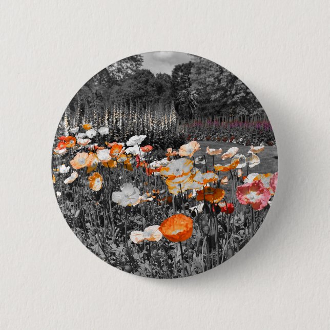 Badge Rond 5 Cm Ballarat Jardins botaniques Floral (Devant)