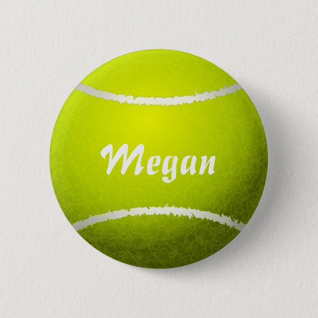 Badge Rond 5 Cm Balle de tennis jaune personnalisée (Devant)