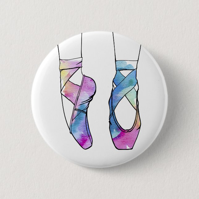 Badge Rond 5 Cm Ballerina Cute Ballet (Devant)
