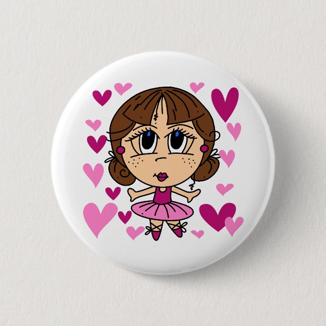 Badge Rond 5 Cm Ballerina Girl (Devant)