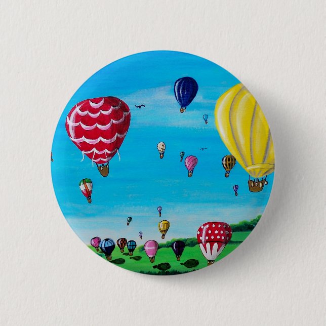 Badge Rond 5 Cm Ballons à air chauds (Devant)