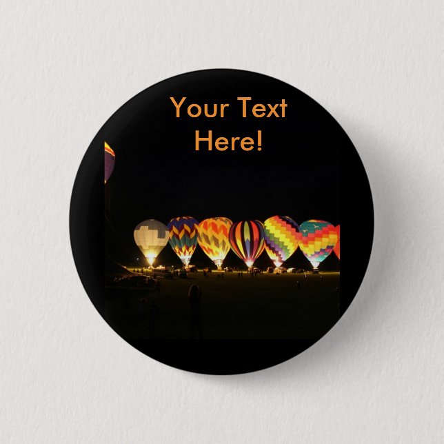 Badge Rond 5 Cm Ballons !  Allumez la nuit, la partie (Devant)