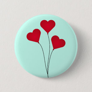 Badge Rond 5 Cm Ballons de coeur mignons