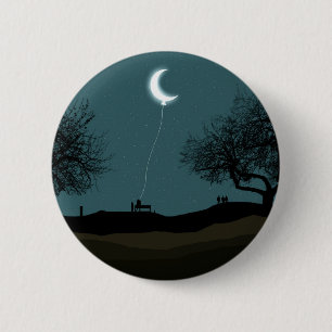 Badge Rond 5 Cm Ballons de lune